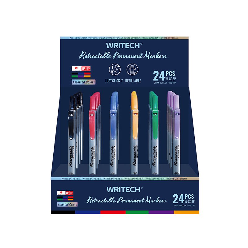 Rretractable Permanent Marker W-805PM-761